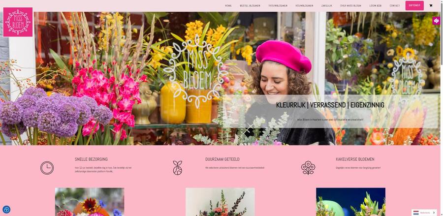 Screenshot van miss-bloem.nl