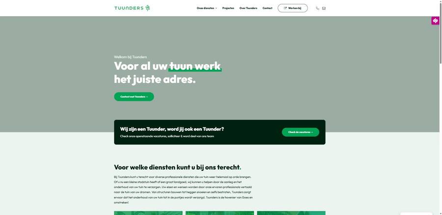 Screenshot van tuunders.nl